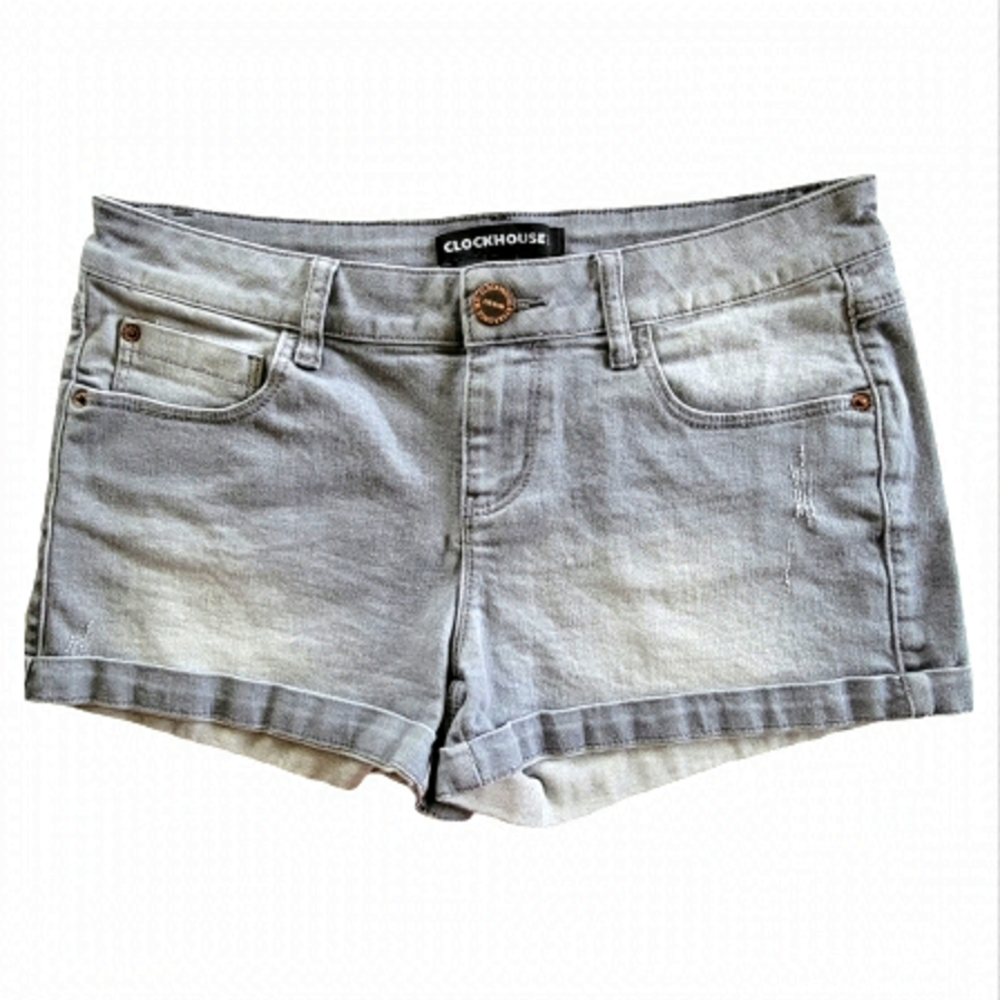 CLOCKHOUSE Grey Coastal Cowgirl Denim Jean Shorts Size L